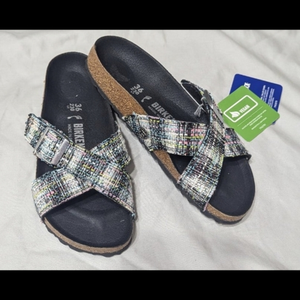 Birkenstock Multicolor Cross-Strap Sandals Size 36 - 5  5.5
